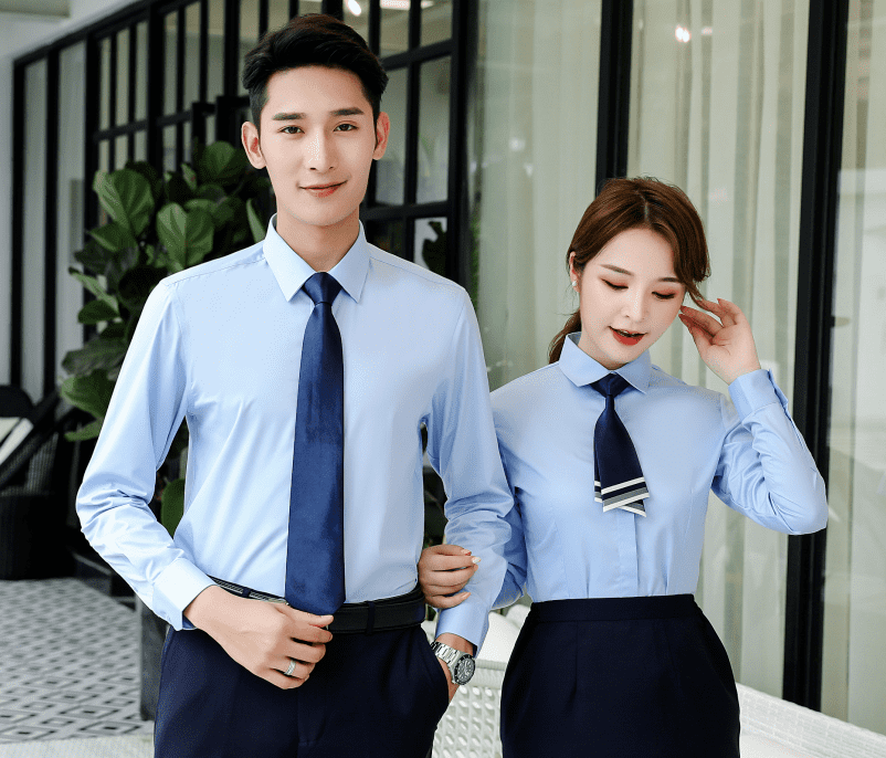 HD211#60%平纹液氨免烫#男女衬衫(图3)