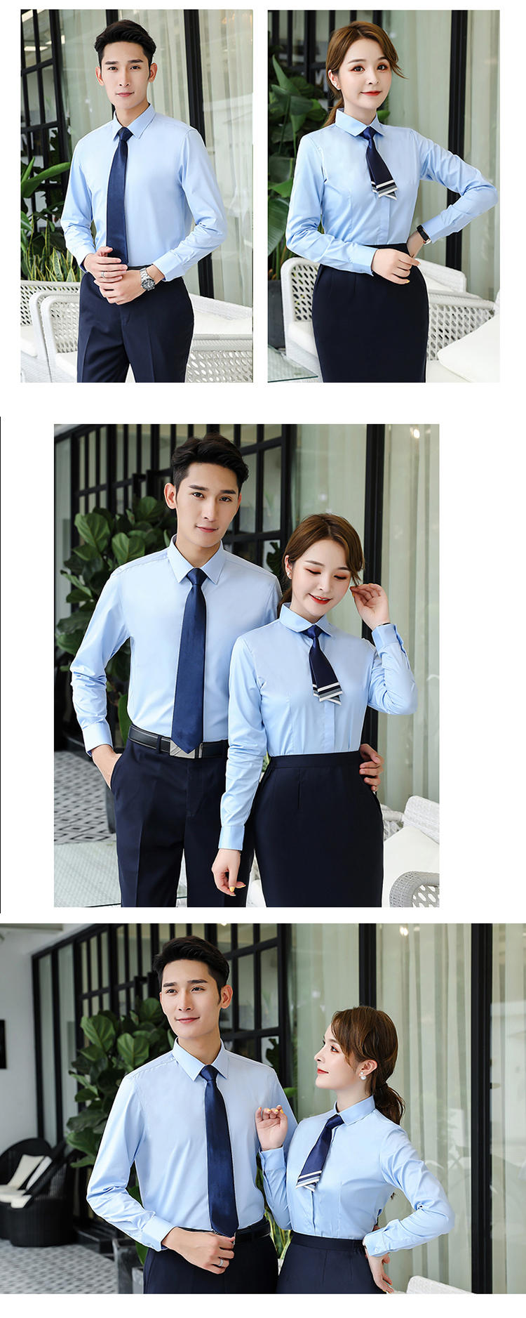 HD211#60%平纹液氨免烫#男女衬衫(图9)